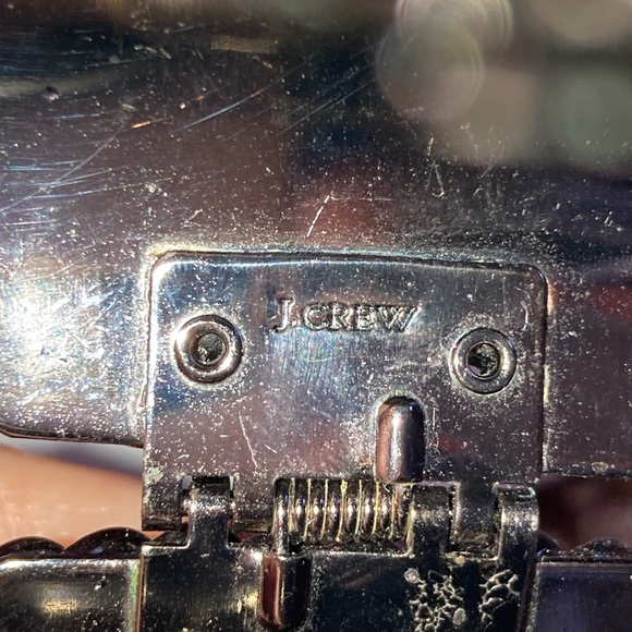 Vintage RARE J Crew Champagne Gold Crystal Clamper Bangle. - Picture 8 of 9